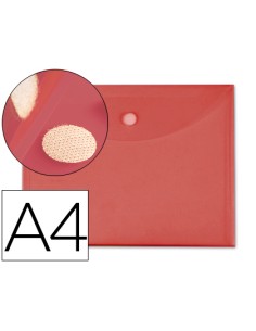 CI | Carpeta liderpapel dossier a4 cierre de velcro roja