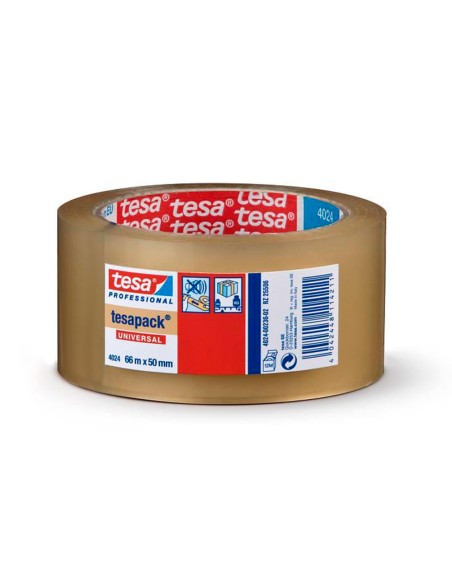 CI | Cinta adhesiva tesa pp transparente 66 mt x 50 mm -para embalaje