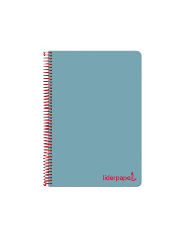 CI | Cuaderno espiral liderpapel a4 wonder tapa plastico 80h 90gr cuadro 4mm con margen color azul