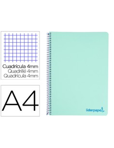 CI | Cuaderno espiral liderpapel a4 wonder tapa plastico...
