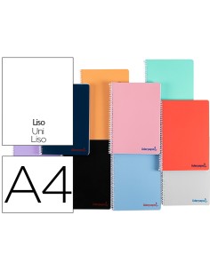 CI | Cuaderno espiral liderpapel a4 wonder tapa plastico...