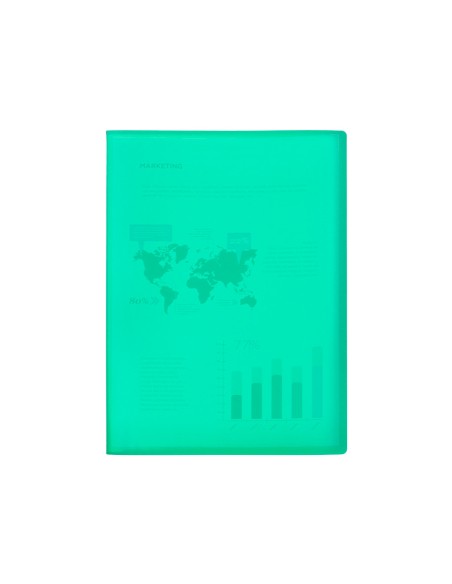CI | Carpeta liderpapel escaparate 10 fundas polipropileno din a4 verde translucido