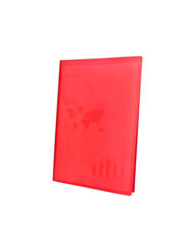 CI | Carpeta liderpapel escaparate 47480 10 fundas polipropileno traslucida din a4 rojo frosty