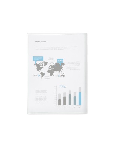 CI | Carpeta liderpapel escaparate 47484 10 fundas polipropileno traslucida din a4 transparente frosty