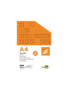 CI | Recambio liderpapel a4 100 hojas 100 g/m2 rayado... 2