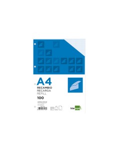 CI | Recambio liderpapel a4 100 hojas 100g/m2 cuadro 2mm... 2