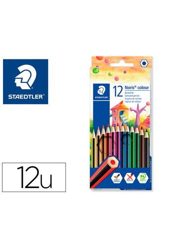 CI | Lapices de colores staedtler wopex ecologico 12 colores en caja de carton