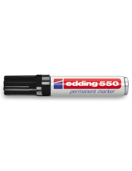 CI | Rotulador edding punta fibra permanente 550 negro n.1 -punta redonda