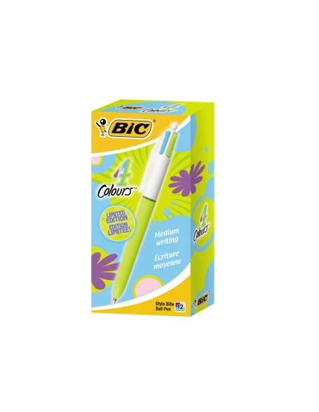 CI | Boligrafo bic cuatro colores pastel edicion limitada