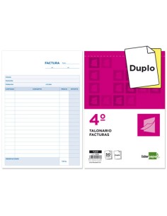 CI | Talonario liderpapel facturas cuarto original y...