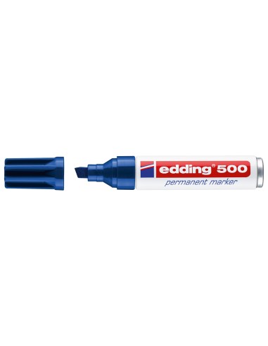 CI | Rotulador edding marcador permanente 500 azul -punta biselada 7 mm recargable