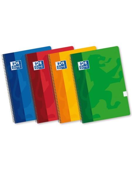 CI | Bloc espiral oxford cartoncillo folio 80 hojas cuadros 4 mm