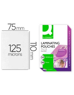 CI | Bolsa de plastificar q-connect 110 x 75 mm 125 mc...