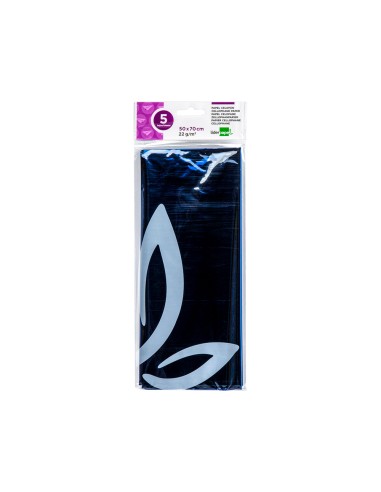 CI | Papel celofan liderpapel 50x70 cm 22g/m2 bolsa de 5 hojas azul