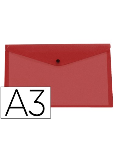 CI | Carpeta liderpapel dossier broche 44243 polipropileno din a3 rojo translucido