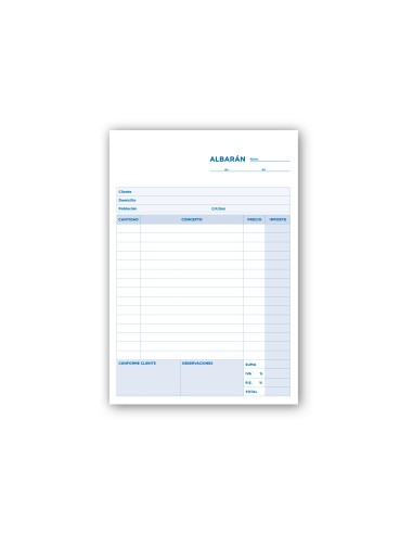 CI | Talonario liderpapel albaran cuarto original y copia t215