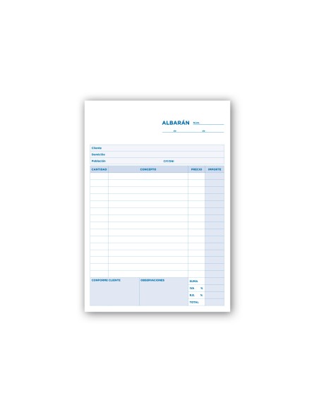 CI | Talonario liderpapel albaran cuarto original y copia t215