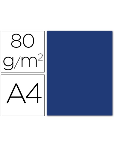 CI | Papel color liderpapel a4 80g/m2 azul oscuro paquete de 15