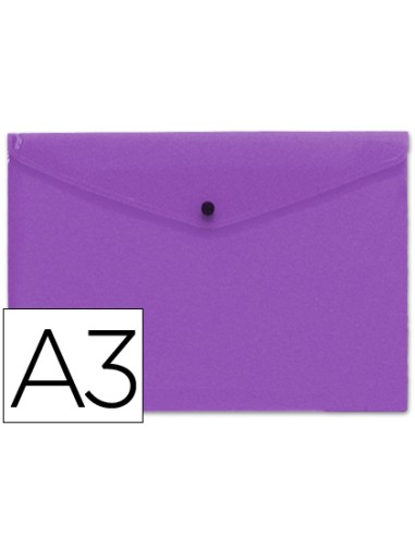 CI | Carpeta liderpapel dossier broche 44246 polipropileno din a3 violeta serie frosty