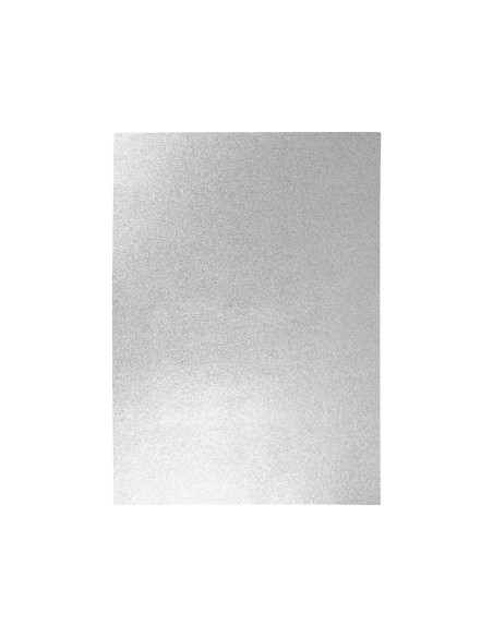 CI | Goma eva con purpurina liderpapel 50x70cm 60g/m2 espesor 2mm plata