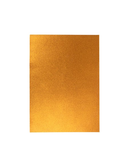 CI | Goma eva con purpurina liderpapel 50x70cm 60g/m2 espesor 2mm naranja