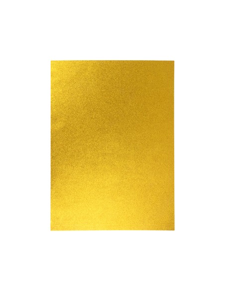 CI | Goma eva con purpurina liderpapel 50x70cm 60g/m2 espesor 2mm oro