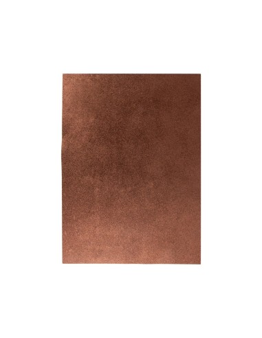 CI | Goma eva con purpurina liderpapel 50x70cm 60g/ m2 espesor 2 mm marron