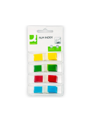 CI | Banderitas separadoras q-connect dispensador 4 colores 36 hojas por color
