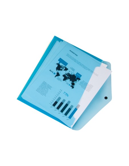 CI | Carpeta liderpapel dossier broche transparente din a4 colores surtidos paquete de 5 retractilado