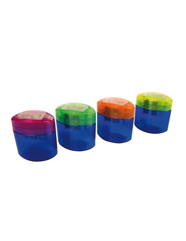 CI | Sacapuntas m+r neo light 2 usos con deposito -colores surtidos