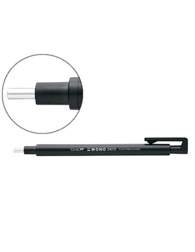 CI | Portagomas tombow con clip punta goma negra redonda 2,3 mm diametro color negro