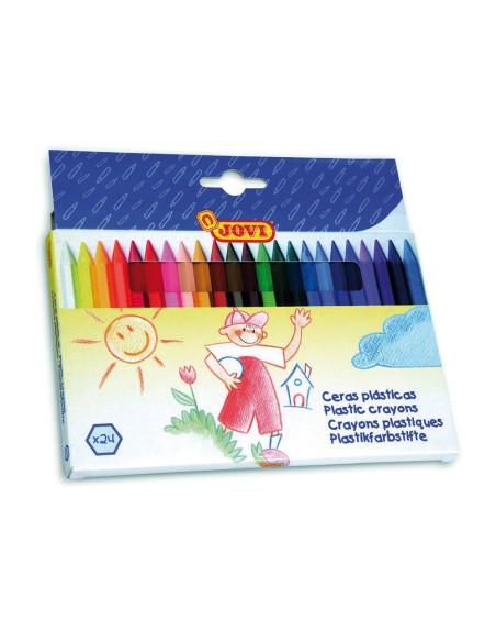 CI | Lapices cera jovi hexagonal caja de 24 colores