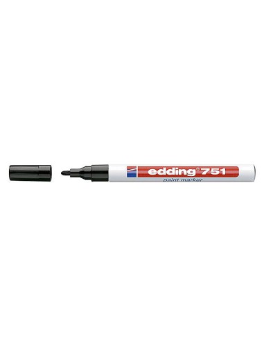CI | Rotulador edding punta fibra 751 negro punta redonda 1-2 mm