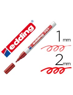 CI | Rotulador edding punta fibra 751 rojo punta redonda...