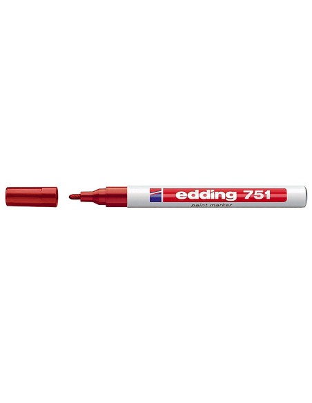 CI | Rotulador edding punta fibra 751 rojo punta redonda 1-2 mm