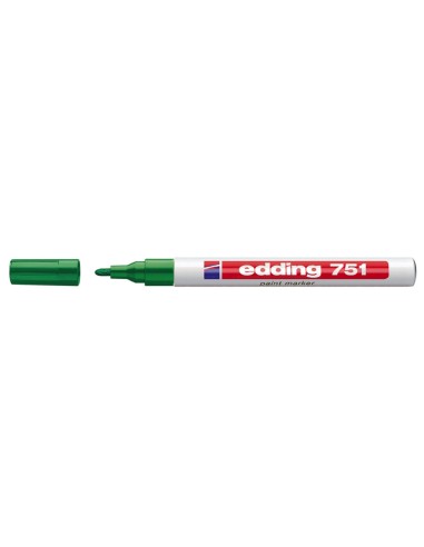 CI | Rotulador edding punta fibra 751 verde punta redonda 1-2 mm
