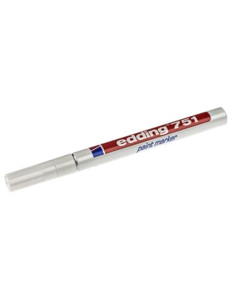 CI | Rotulador edding punta fibra 751 blanco punta redonda 1-2 mm