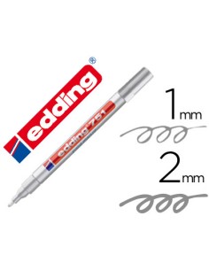 CI | Rotulador edding punta fibra 751 plata punta redonda...