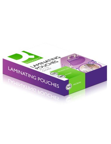 CI | Bolsa de plastificar q-connect 110 x 75 mm 125 mc carnet de identidad caja de 100 unidades