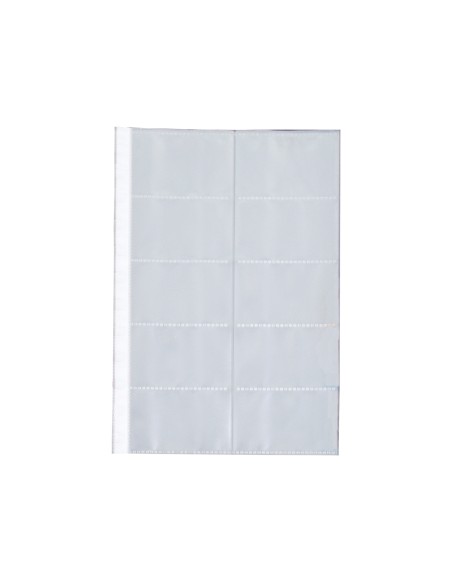 CI | Recambio fundas liderpapel din a4 para tarjetero bolsa de 10 hojas capacidad 20 tarjetas por hoja