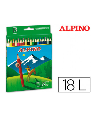 CI | Lapices de colores alpino 656 c/ de 18 colores largos