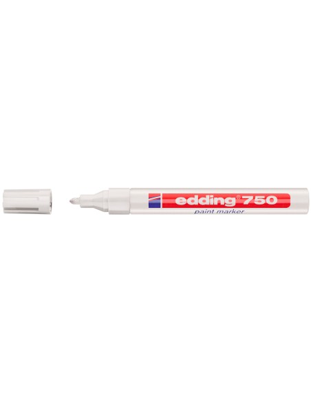 CI | Rotulador edding punta fibra 750 blanco punta redonda 2-4 mm
