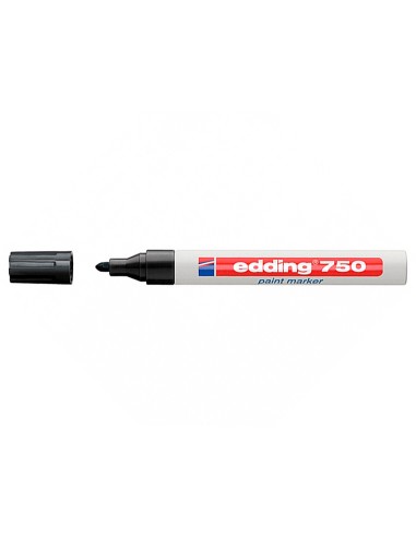 CI | Rotulador edding punta fibra 750 negro punta redonda 2-4 mm