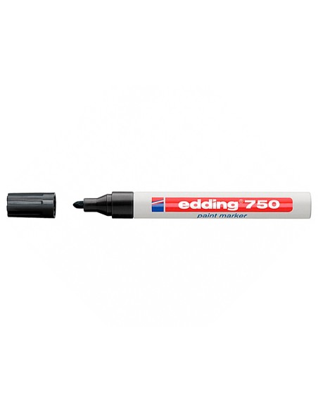 CI | Rotulador edding punta fibra 750 negro punta redonda 2-4 mm