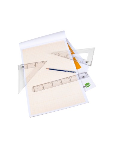 CI | Bloc papel milimetrado liderpapel encolado 210x297mm 50 hojas 80g/m2