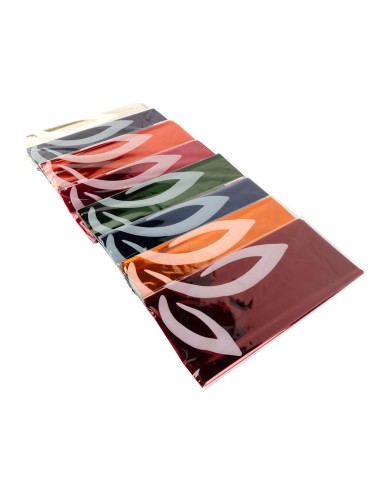 CI | Papel celofan liderpapel 50x70 cm 22g/m2 bolsa de 10 hojas colores surtidos