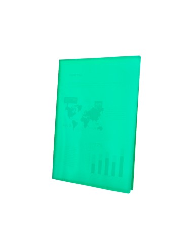 CI | Carpeta liderpapel escaparate 30 fundas polipropileno din a4 verde translucido