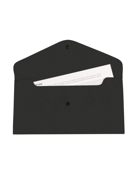 CI | Carpeta liderpapel dossier broche polipropileno tama o sobre americano 260x140 mm negro opaco