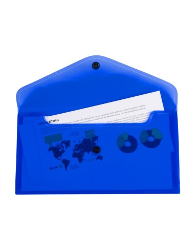 CI | Carpeta liderpapel dossier broche polipropileno tamaño sobre americano 260x140 mm azul