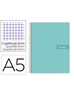 CI | Cuaderno espiral liderpapel a5 micro crafty tapa...